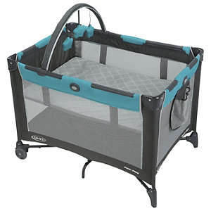 lot 29 image: Graco Pack N Play On The Go Portable Play Yard w Bassinet