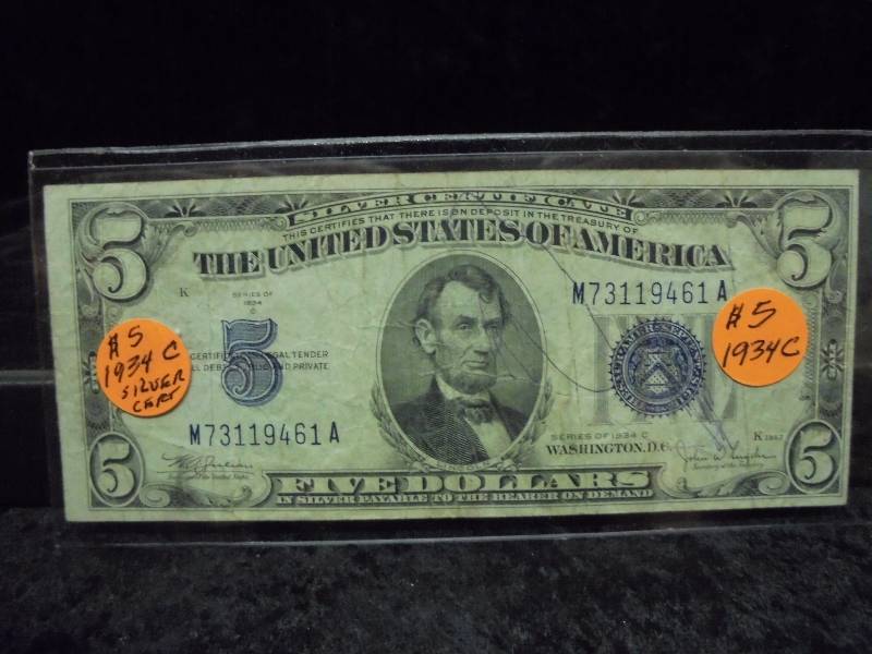 1934C $5 Silver Certificate
