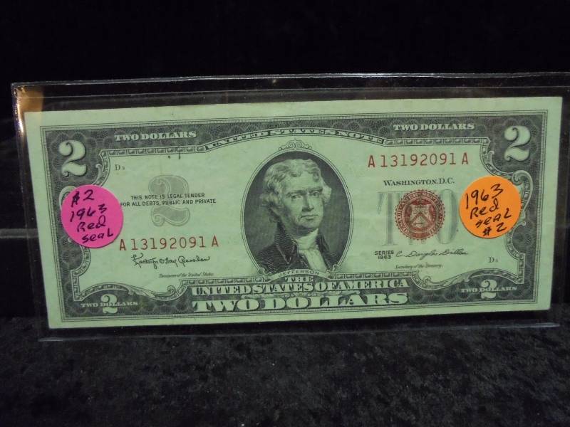 1963 $2 Red Seal Silver Certificate