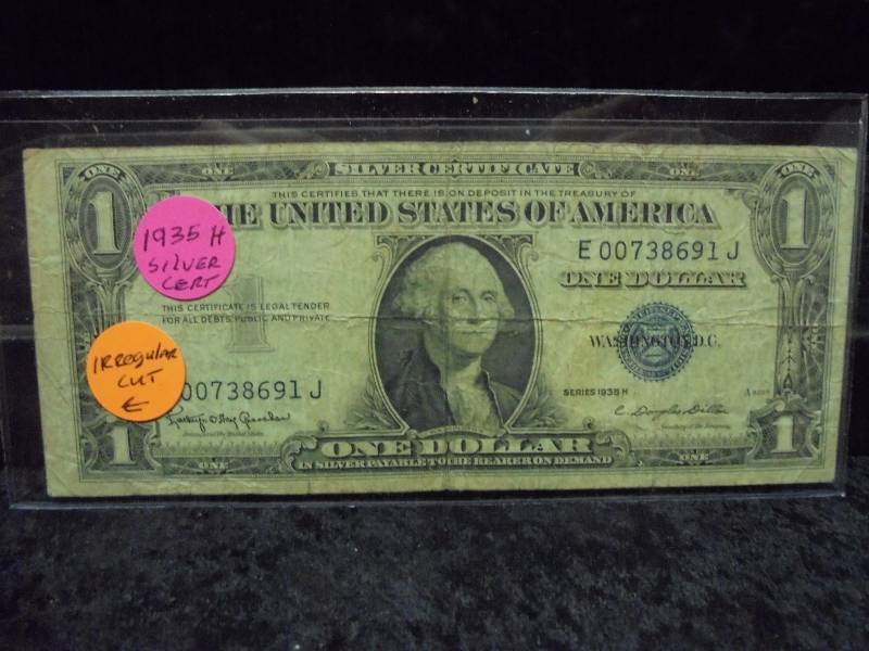 1935H Silver Certificate, Irregular Cut
