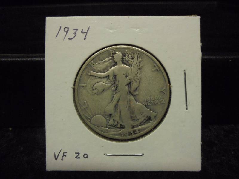 1934 Walking Liberty Half Dollar, 90% Silver