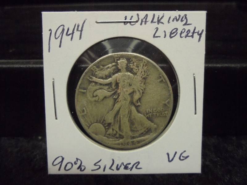1944 Walking Liberty Half Dollar, 90% Silver