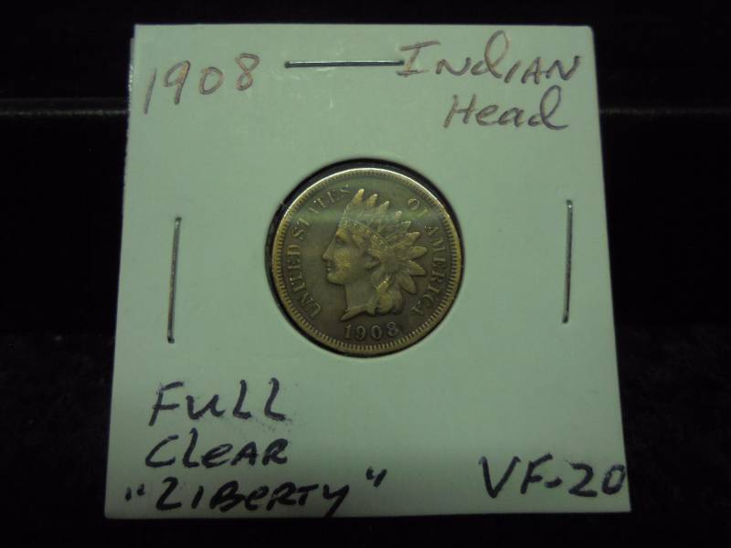 1908 Indian Head Penny, Full Clear Liberty