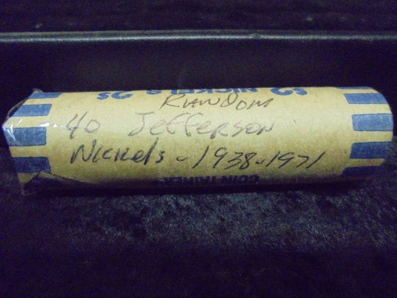 Roll of 40 Jefferson Nickels, Random Dates, 1938-1971