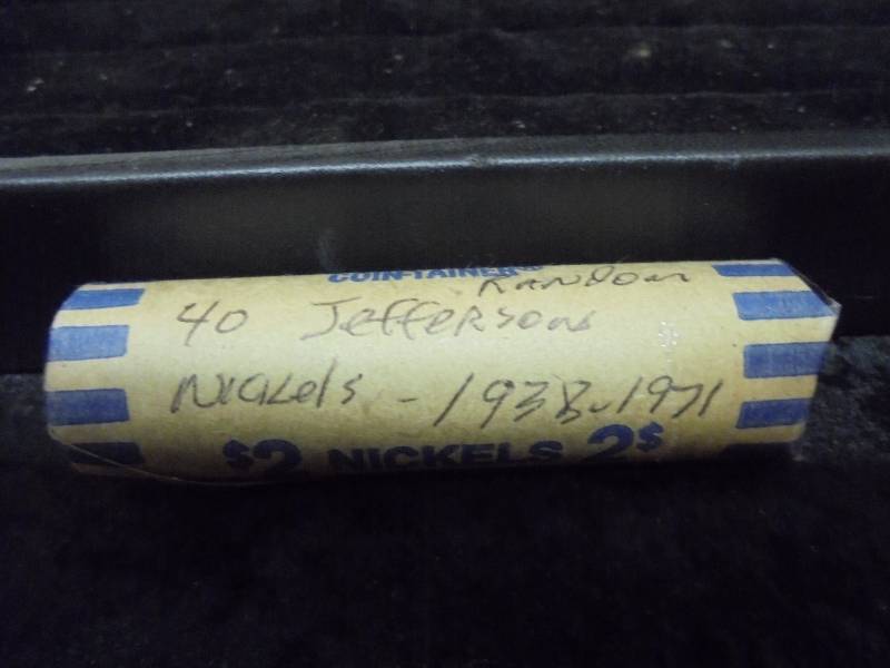 Roll of 40 Jefferson Nickels, Random Dates, 1938-1971