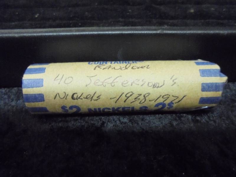 Roll of 40 Jefferson Nickels, Random Dates, 1938-1971