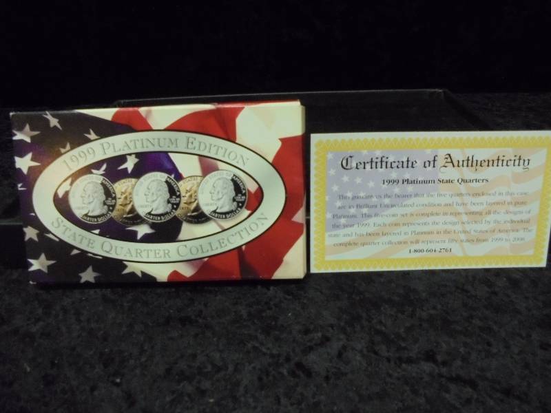1999 Platinum Edition State Quarter Set