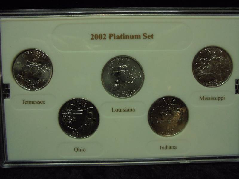 2002 Platinum Edition State Quarter Set