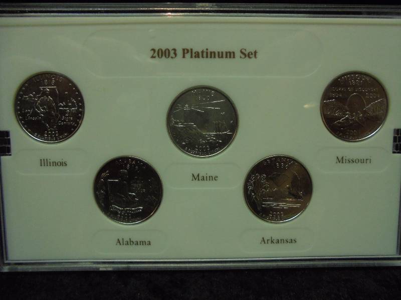 2003 Platinum Edition State Quarter Set