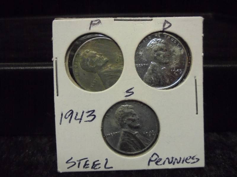 1943 PDS Steel War Pennies
