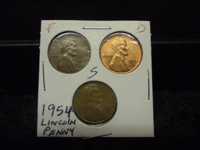 1954 PDS Lincoln Wheat Pennies