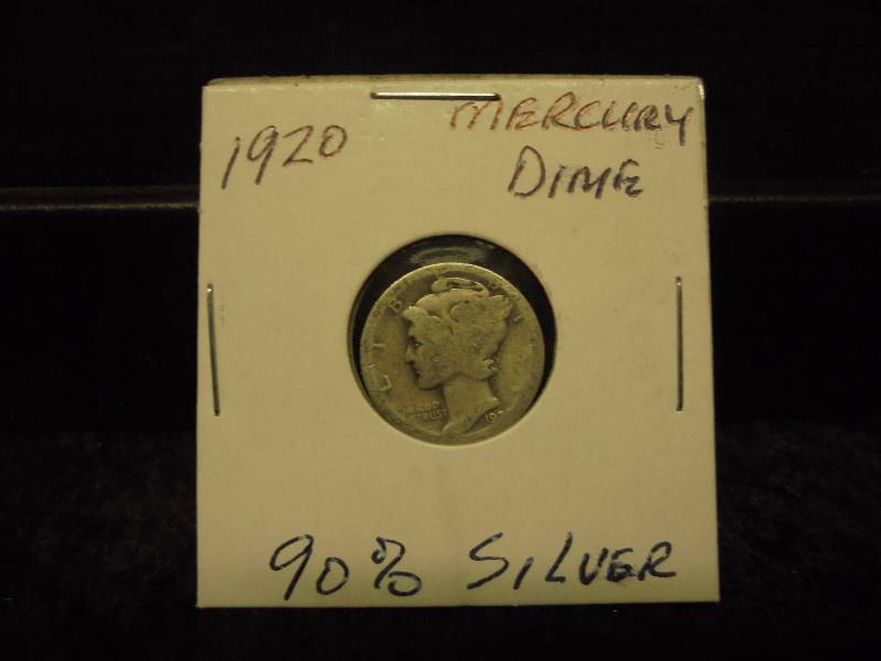 1920 Mercury Dime, 90% Silver