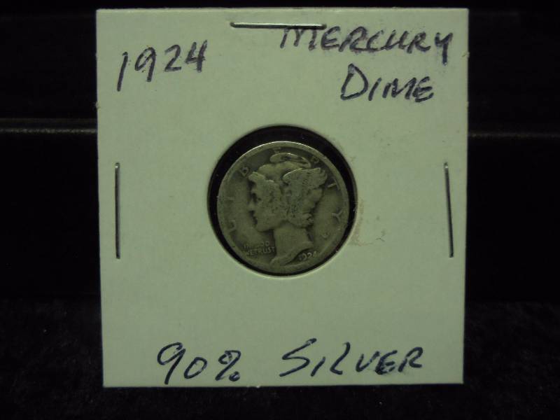 1924 Mercury Dime, 90% Silver