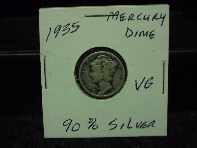 1935 Mercury Dime, 90% Silver