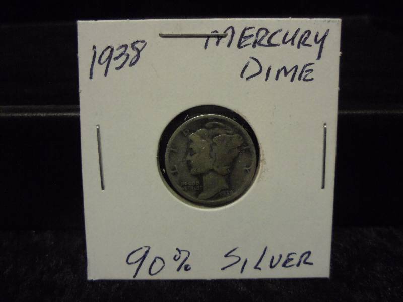 1938 Mercury Dime, 90% Silver