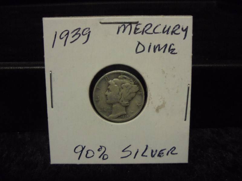 1939 Mercury Dime, 90% Silver