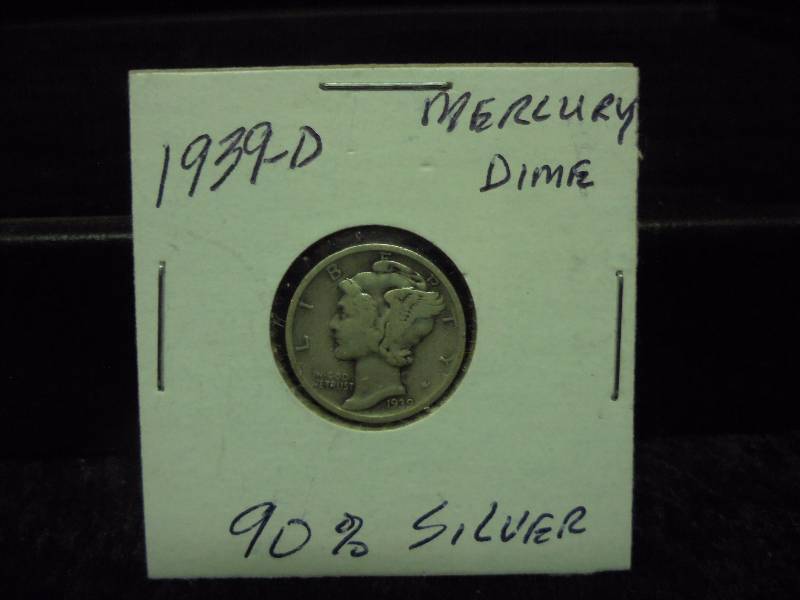 1939D Mercury Dime, 90% Silver