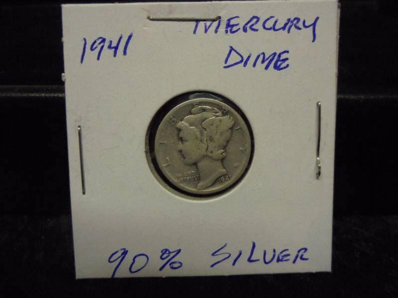 1941 Mercury Dime, 90% Silver