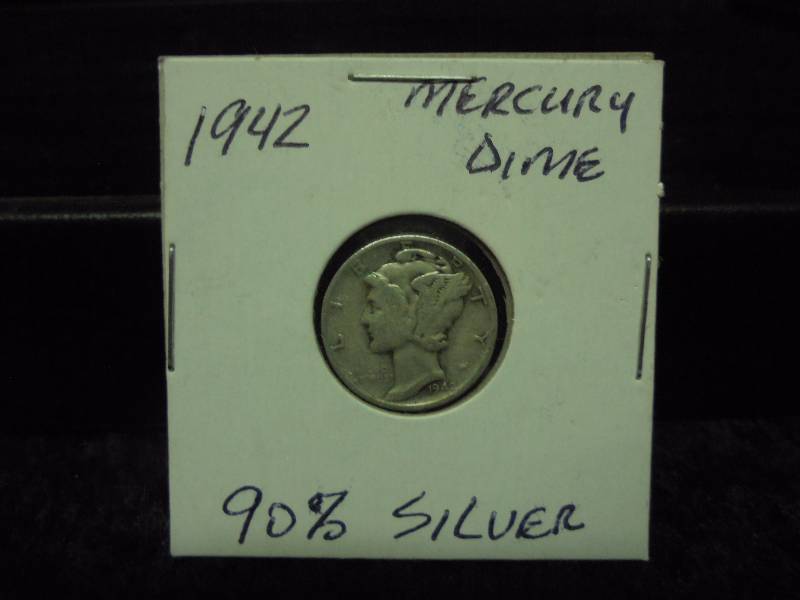 1942 Mercury Dime, 90% Silver