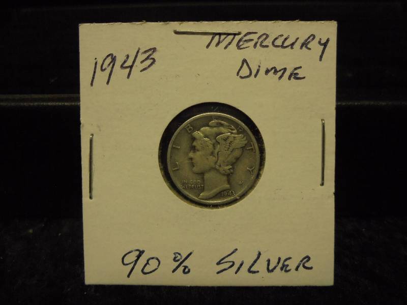 1943 Mercury Dime, 90% Silver