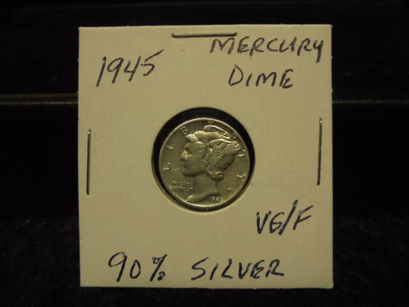 1945 Mercury Dime, 90% Silver