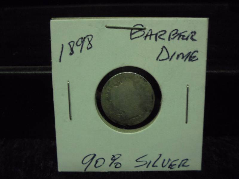 1898  Barber Dime, 90% Silver