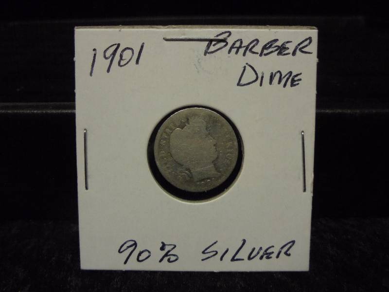 1901  Barber Dime, 90% Silver