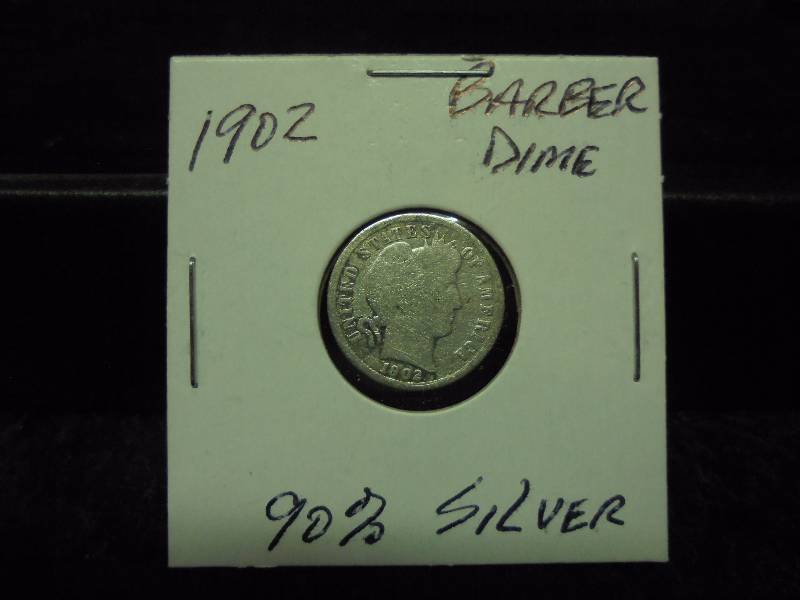 1902  Barber Dime, 90% Silver