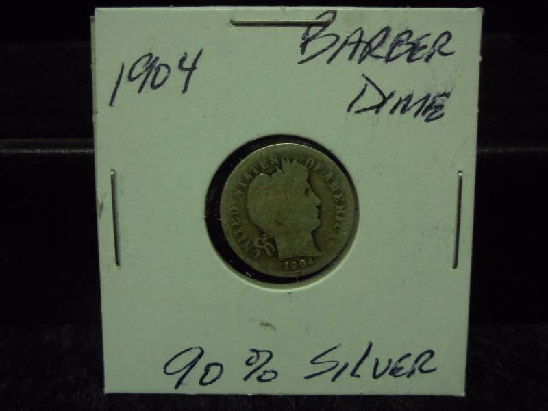 1904  Barber Dime, 90% Silver