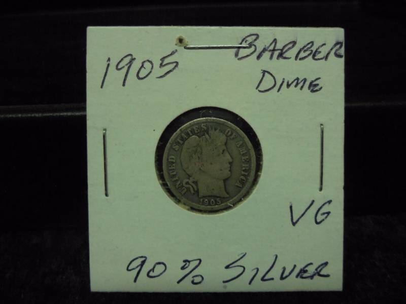 1905  Barber Dime, 90% Silver