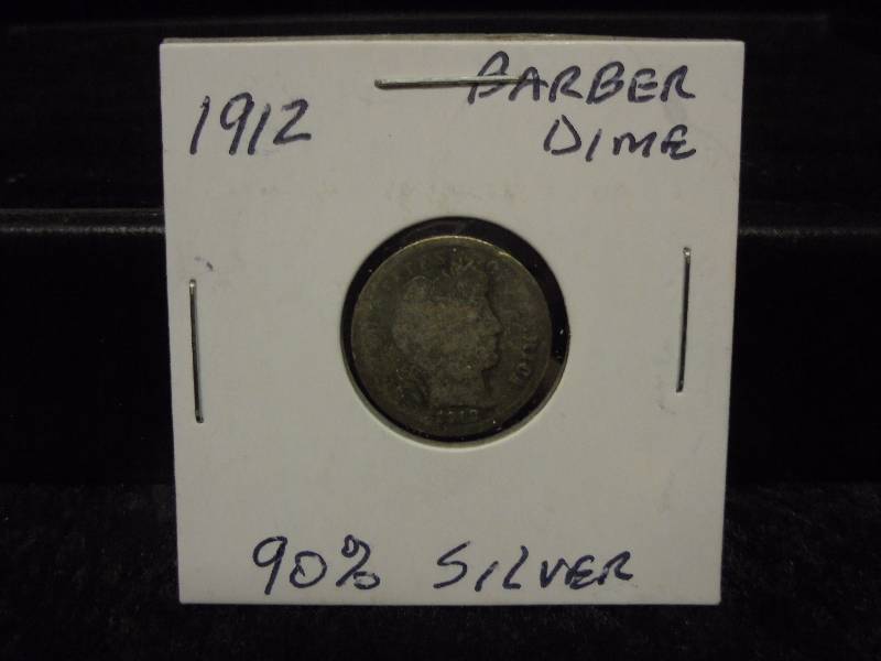 1912  Barber Dime, 90% Silver
