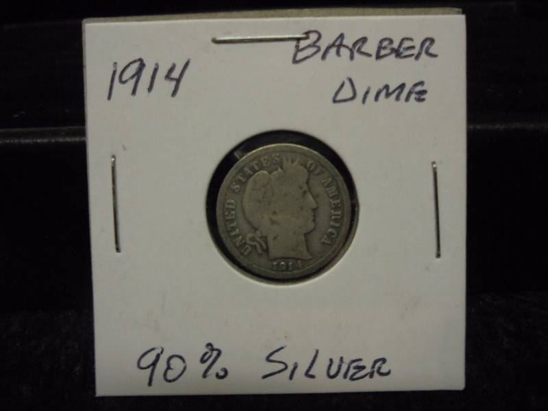 1914  Barber Dime, 90% Silver