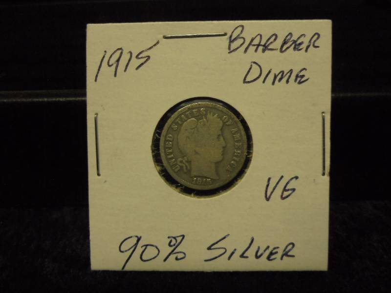 1915  Barber Dime, 90% Silver