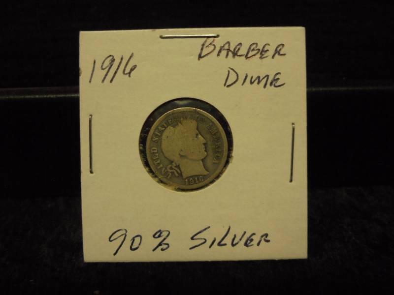 1916  Barber Dime, 90% Silver