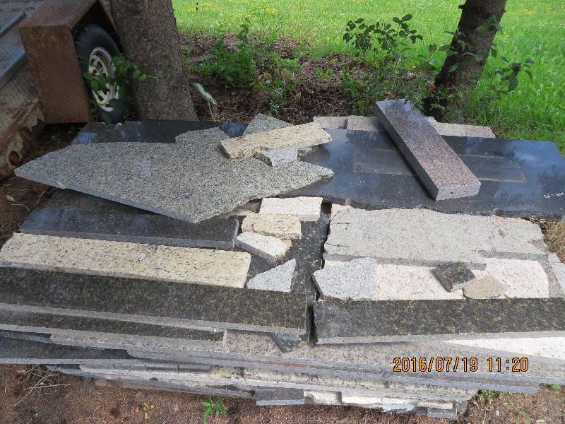 Lot of Assorted Granite Slabs
