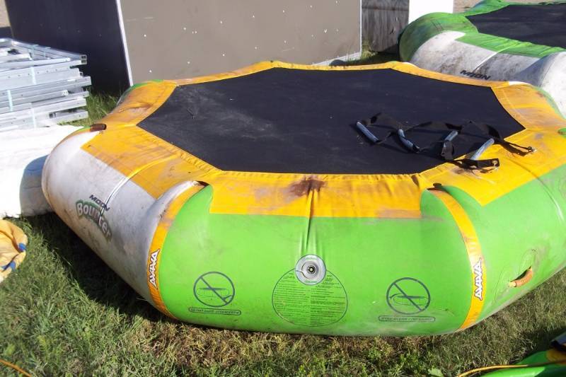 lot 51 image: Aviva Moon Bouncer 10 with ladder