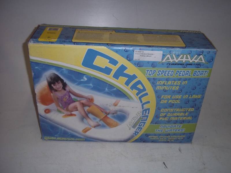 lot 62 image: New Aviva Top Speed Inflatable pedal boat water toy