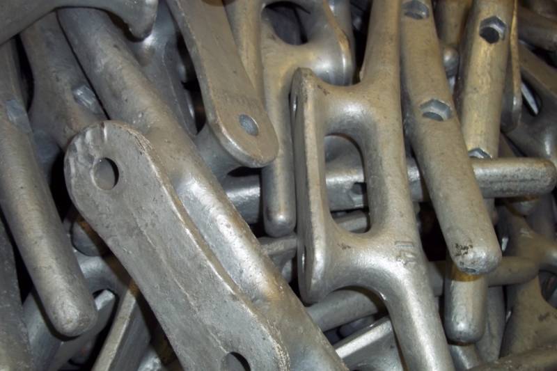 lot 163 image: New Lot of 25  14 Galvanized Straigh Boat Cleat