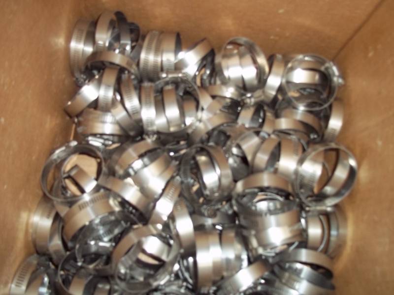 lot 298 image: New Box  of 120 Hose Clamps 2.5