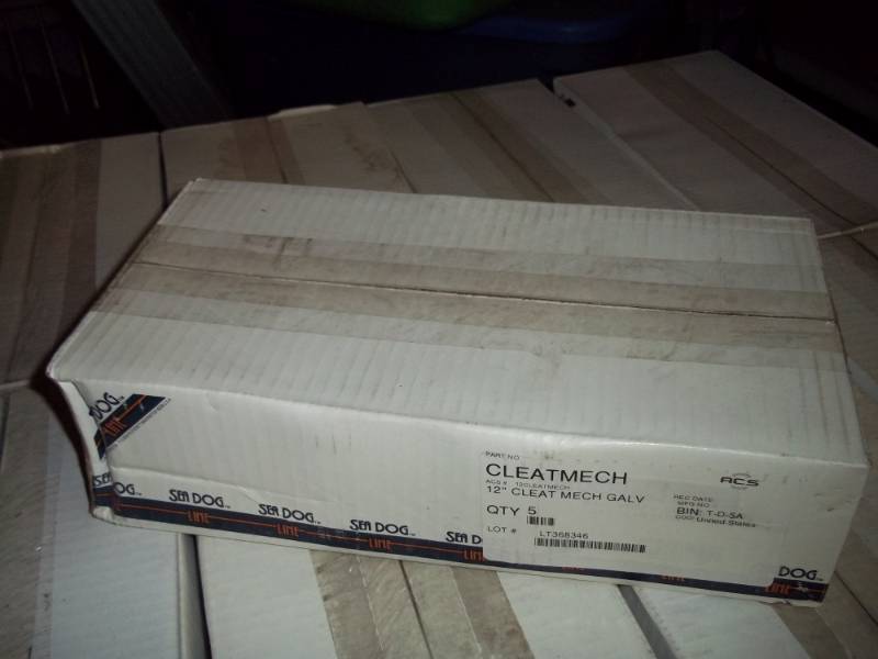 lot 201 image: New Case of 5 12 Galvanized Boat Cleat