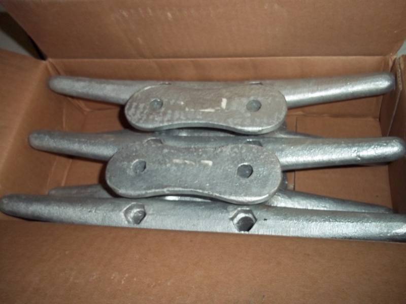 lot 222 image: New Case of 5 12 Galvanized Boat Cleat