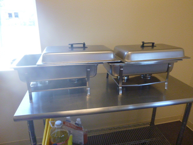 lot 75 image: 2 Full Size Chafing Pans