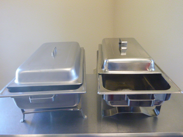lot 76 image: 2 Full Size Chafing Pans