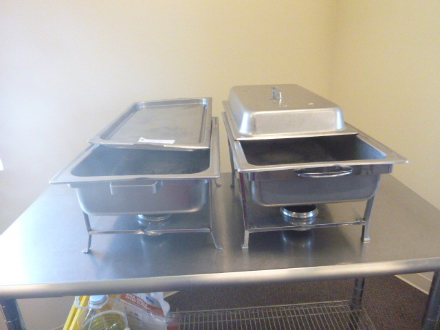 lot 77 image: 2 Full Size Chafing Pans