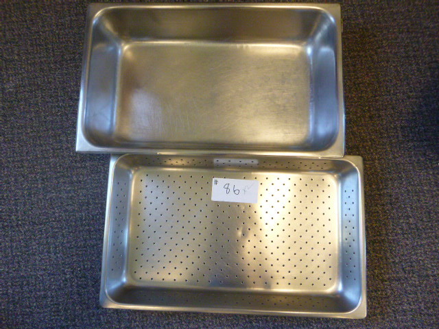 lot 86 image: 2 Full Size Steam Table Pans