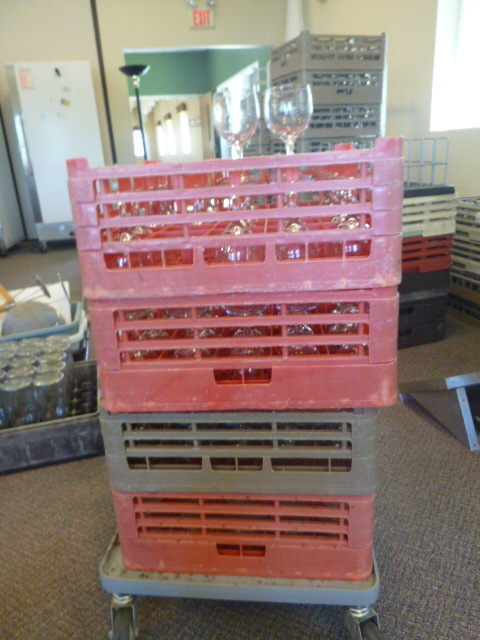 lot 102 image: Miscellaneous Glasses with Racks and Cart
