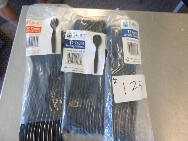 lot 125 image: Plastic Serving Spoons and Serving Forks