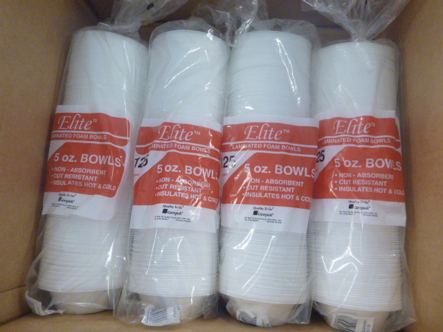 lot 131 image: Genpack Elite 5 oz. Foam Bowls