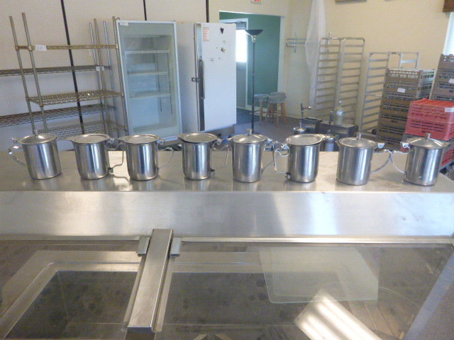 lot 141 image: 8 Stainless Steel Hot WaterTea Pots