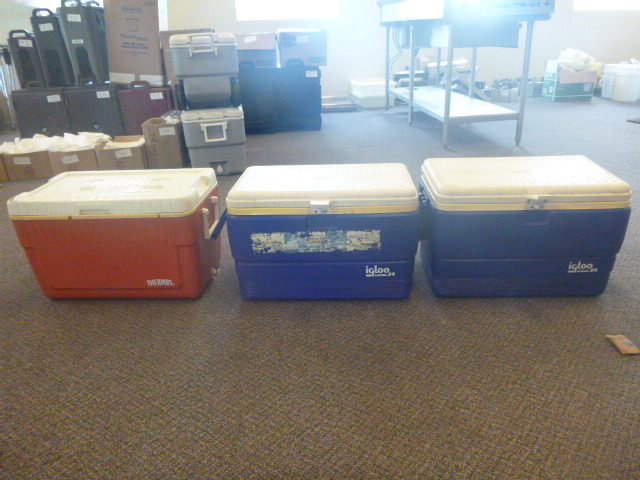 lot 221 image: 2 Igloo Coolers and Thermos Cooler